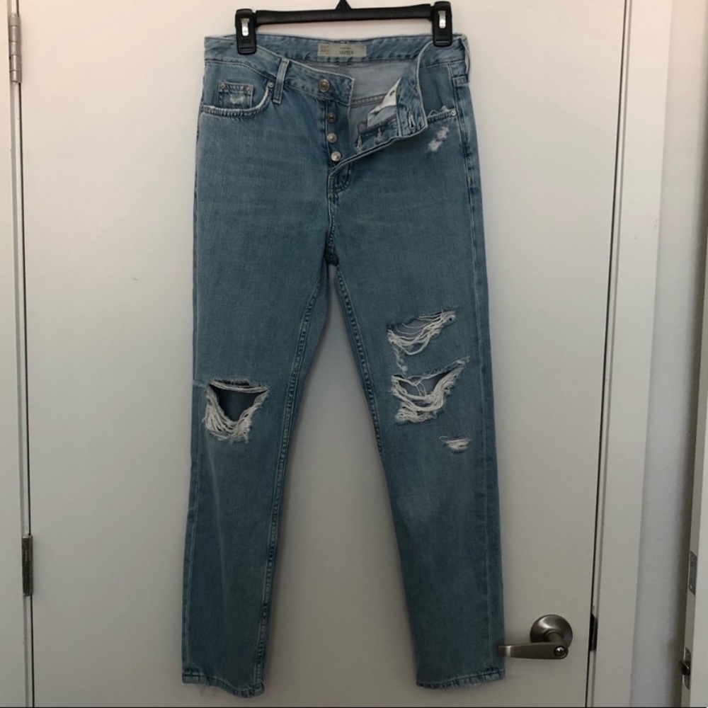 Topshop Boyfriend Ripped Jeans